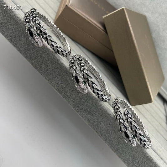 [⭐Aura]NEW OBSIDIAN & DIAMOND SERPENT BRACELET