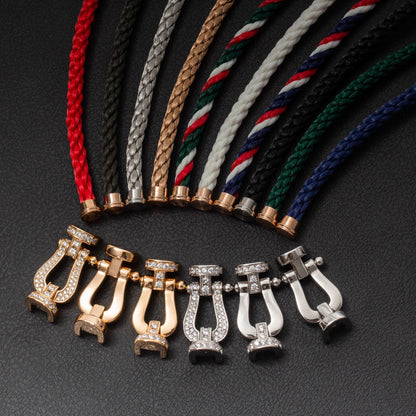 [Spark]FORCE LARGE HORSESHOE HALF DIAMOND BRACELET SILVER