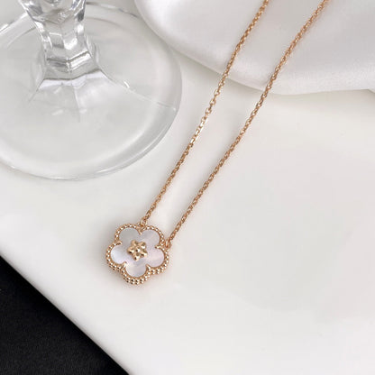 [⭐Spark]Spark  WHITE MOP  PLUM BLOSSOM NECKLACE