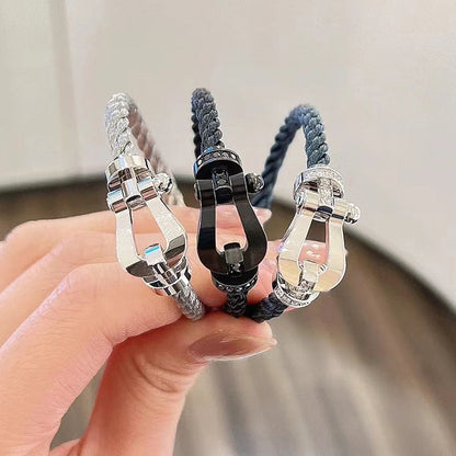 [Spark]FORCE LARGE HORSESHOE HALF DIAMOND BRACELET Spark GOLD