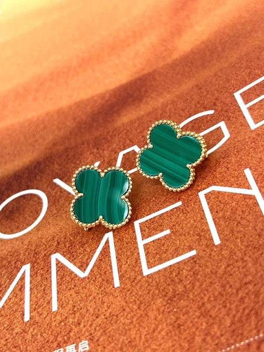 [⭐Aura] CLOVER LARGE (20mm) 1 MOTIFS GREENER MOP STUD EARRINGS