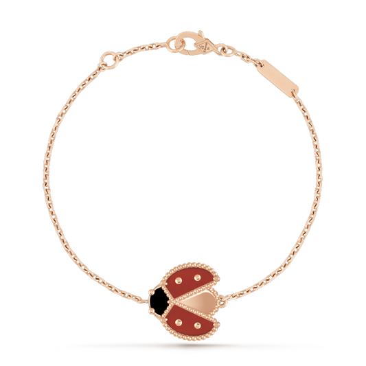 [⭐Aura]LUCKY SPRING 1 MOTIF PINK GOLD BRACELET