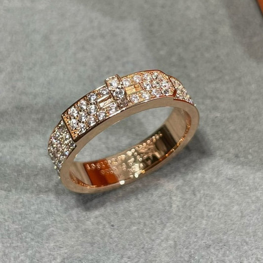 [⭐Aura]KELLY PINK GOLD DIAMOND RING