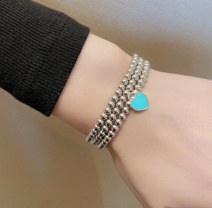 [Spark Jewels]RETURN TO TIF SILVER BEAD NECKLACE