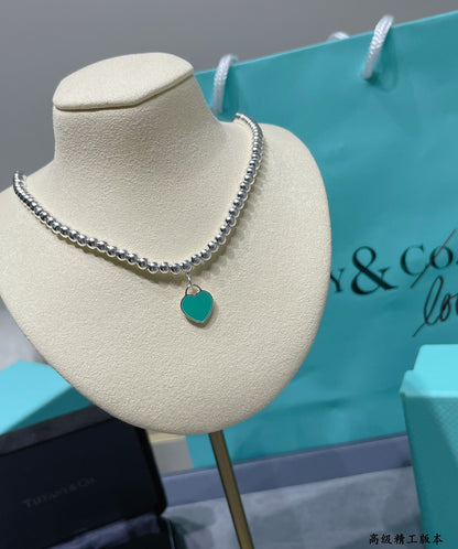 [Spark Jewels]RETURN TO TIF SILVER BEAD NECKLACE