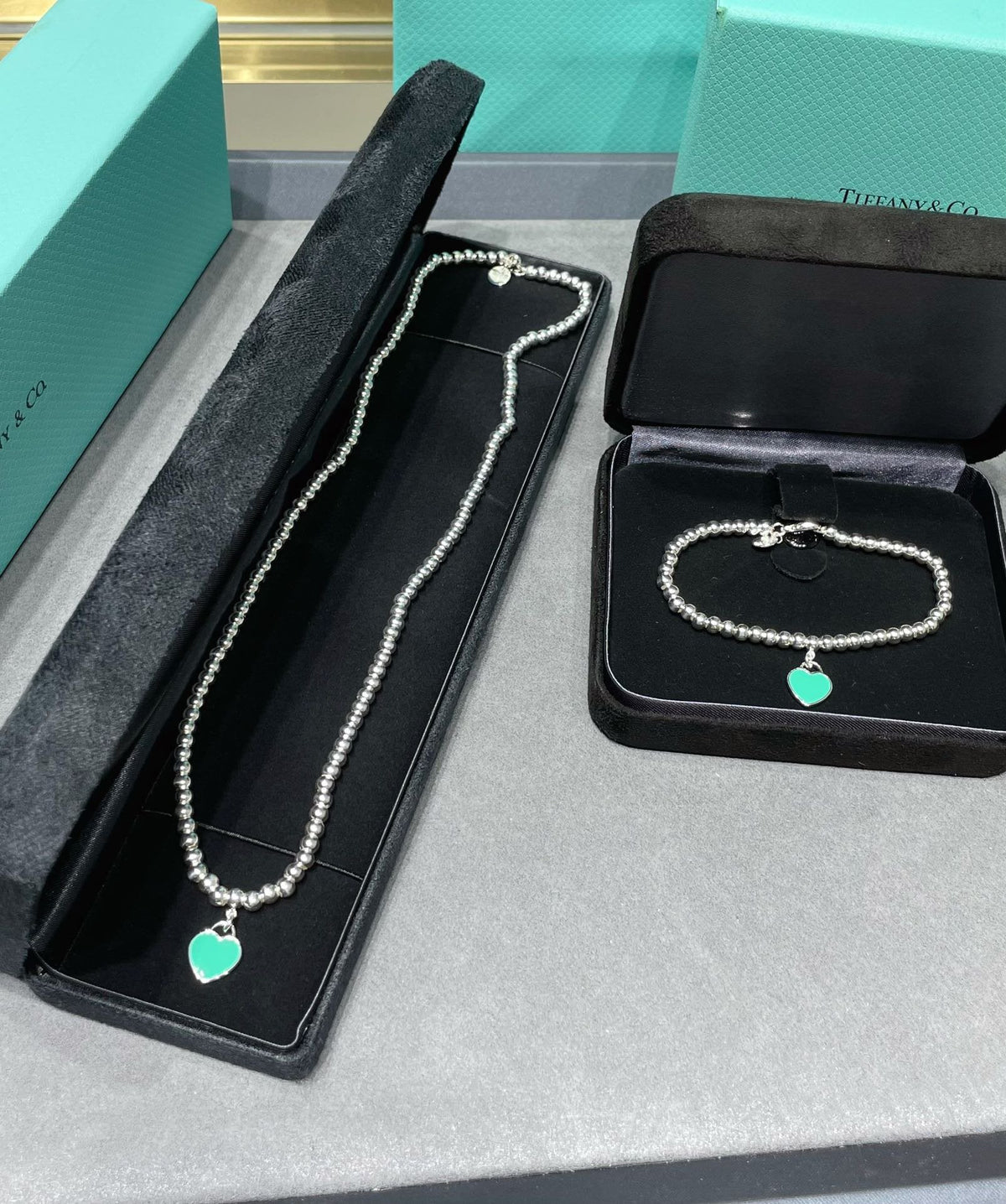 [Spark Jewels]RETURN TO TIF SILVER BEAD NECKLACE
