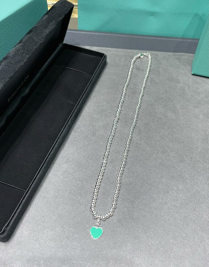 [Spark Jewels]RETURN TO TIF SILVER BEAD NECKLACE