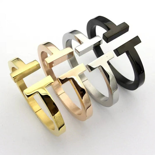 [Spark Jewels]T SQUARE OPEN BRACELET