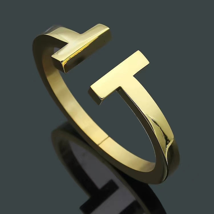 [Spark Jewels]T SQUARE OPEN BRACELET
