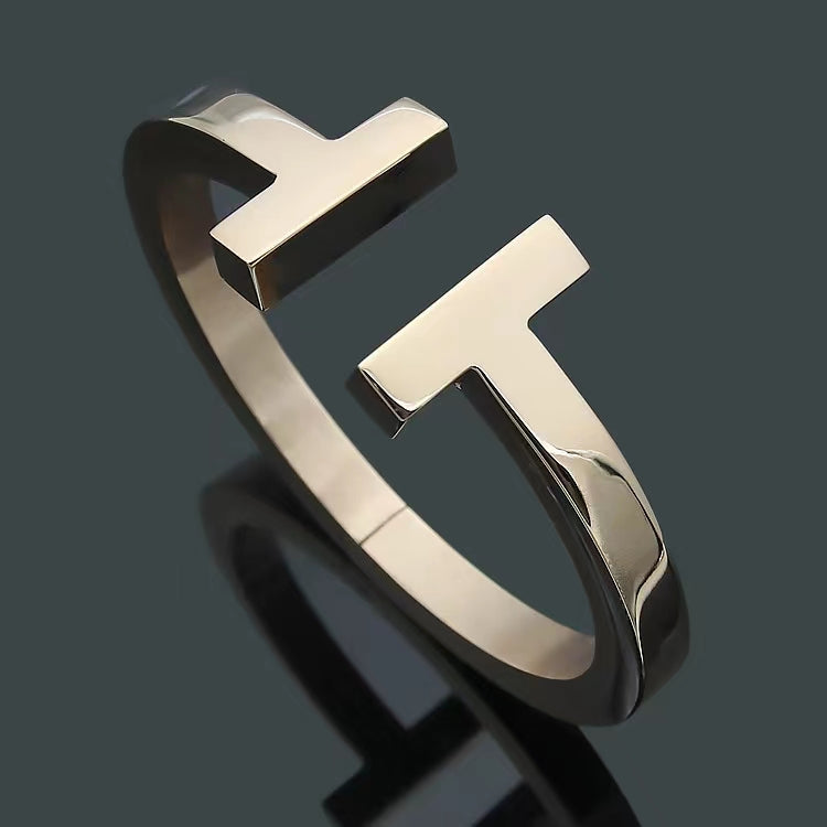 [Spark Jewels]T SQUARE OPEN BRACELET