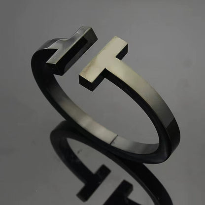 [Spark Jewels]T SQUARE OPEN BRACELET