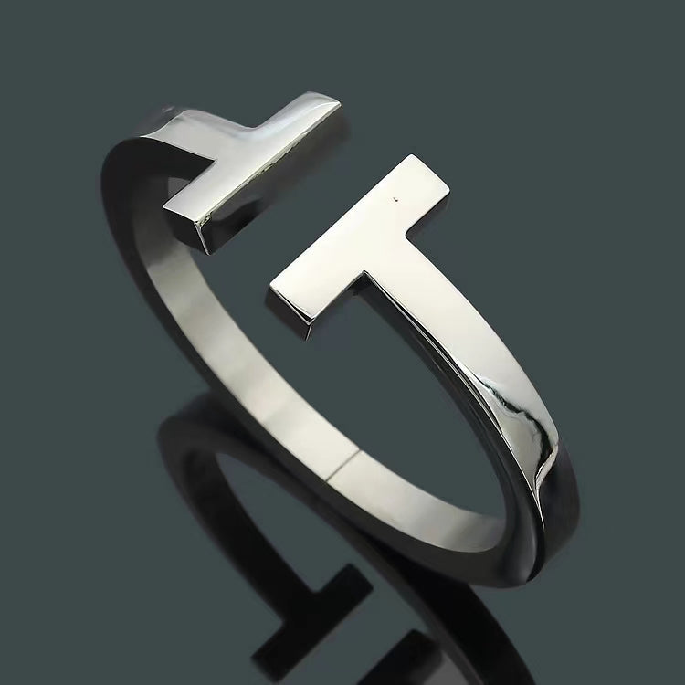 [Spark Jewels]T SQUARE OPEN BRACELET