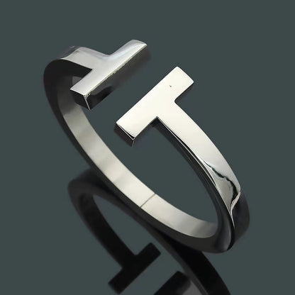 [Spark Jewels]T SQUARE OPEN BRACELET