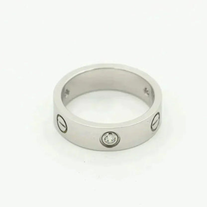 [⭐Spark]LOVE RING 5.5MM 3 DIAMONDS SILVER