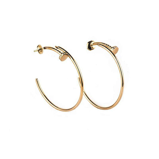 [⭐Aura]JUSTE EARRINGS GOLD DIAMONDS 1.8MM