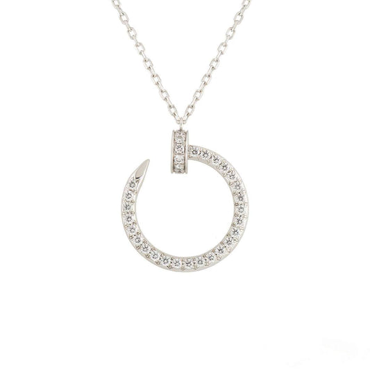 [⭐Aura]JUSTE NECKLACE SILVER DIAMONDS
