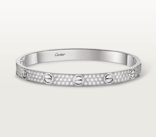 [⭐Aura]NEW-LOVE-6.1MM-Width Diamond-Studded Bracelet