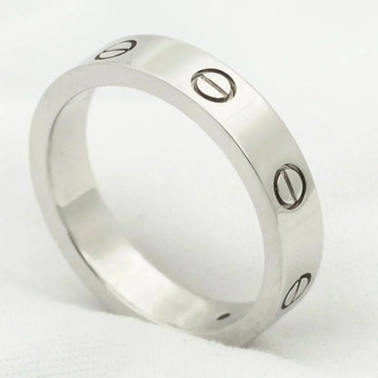 [⭐Spark]LOVE RING 4MM 1 DIAMOND SILVER