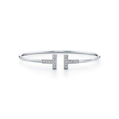 [Spark Jewels]T BRACELET 1.8MM DIAMOND SILVER