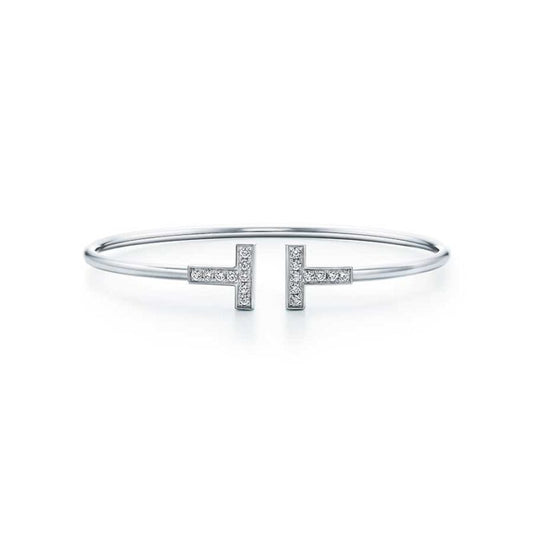 [Spark Jewels]T BRACELET 1.8MM DIAMOND SILVER