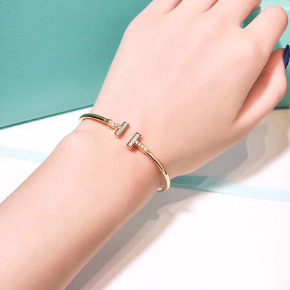 [Spark Jewels]T BRACELET 1.8MM GOLD DIAMOND
