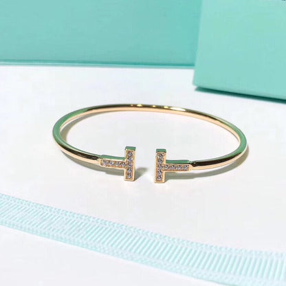 [Spark Jewels]T BRACELET 1.8MM GOLD DIAMOND