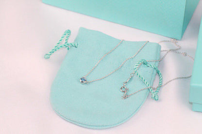 [Spark Jewels]ELSA PERETTI SERIES SINGLE DIAMOND SIMPLE NECKLACE