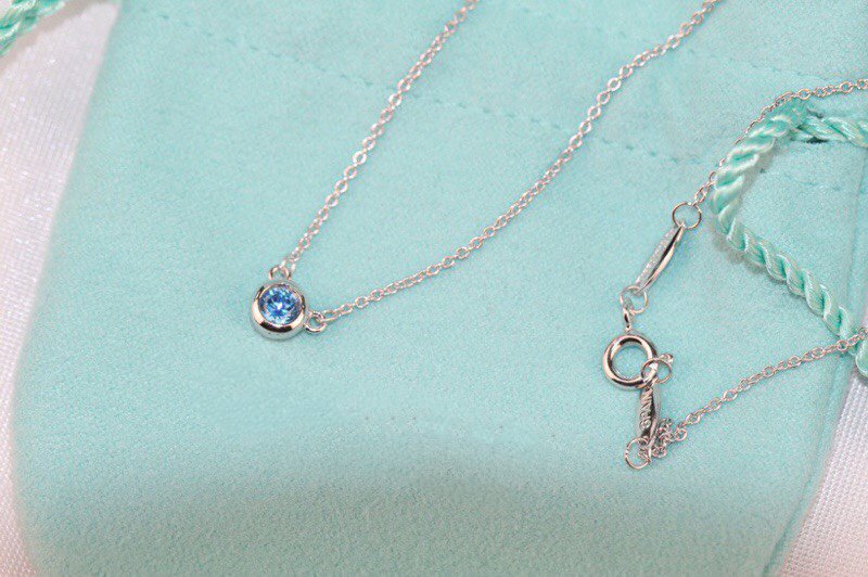 [Spark Jewels]ELSA PERETTI SERIES SINGLE DIAMOND SIMPLE NECKLACE