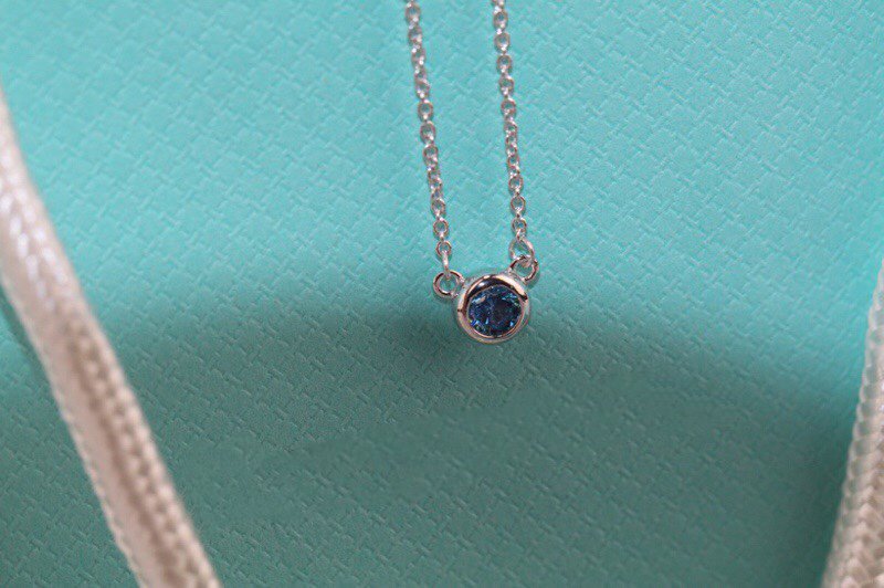 [Spark Jewels]ELSA PERETTI SERIES SINGLE DIAMOND SIMPLE NECKLACE