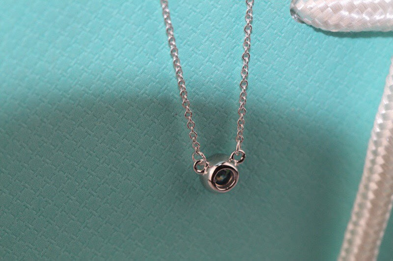 [Spark Jewels]ELSA PERETTI SERIES SINGLE DIAMOND SIMPLE NECKLACE