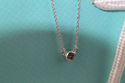 [Spark Jewels]ELSA PERETTI SERIES SINGLE DIAMOND SIMPLE NECKLACE