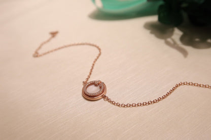 [Spark Jewels]DIAMOND CIRCLE PINK GOLD BRACELET