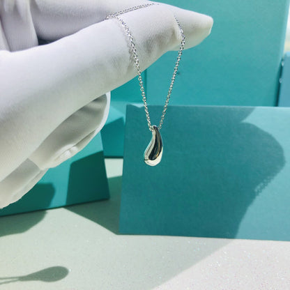 [Spark Jewels]ELSA PERETTI TEARDROP PENDANT STERLING SILVER NECKLACE