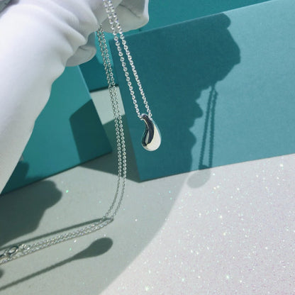 [Spark Jewels]ELSA PERETTI TEARDROP PENDANT STERLING SILVER NECKLACE