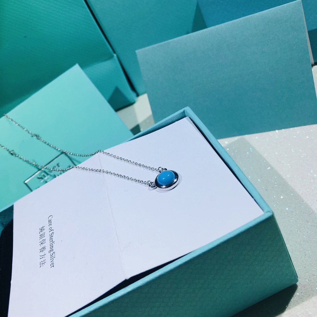 [Spark Jewels]YARD TURQUOISE NECKLACE SILVER