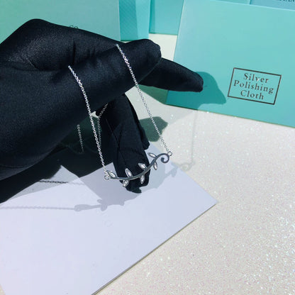 [Spark Jewels]PALOMA PICASSO STERLING SILVER OLIVE BRANCH NECKLACE