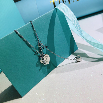 [Spark Jewels]LOVE HEART TAG KEY NECKLACE