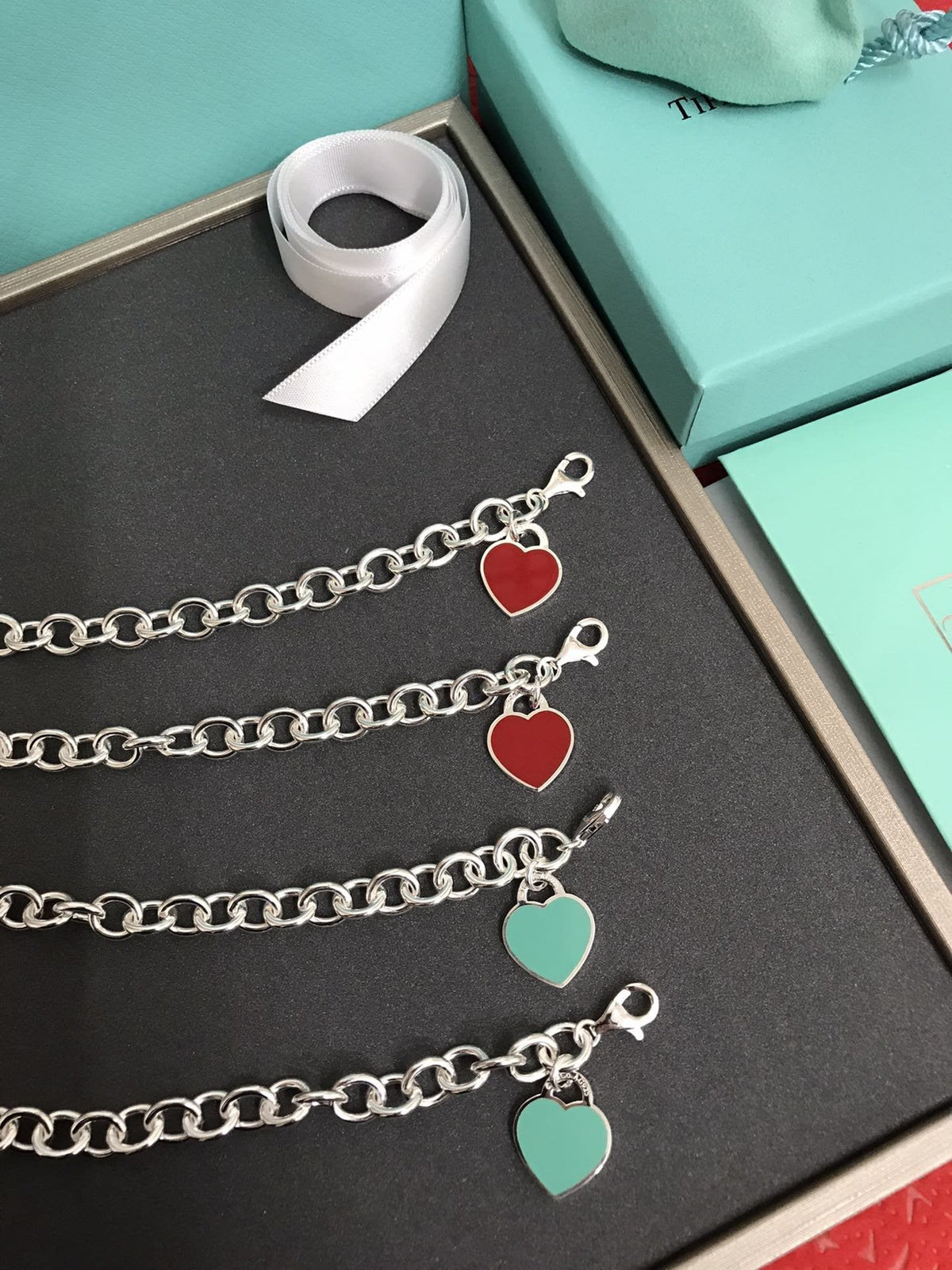 [Spark Jewels]HEART TAG BRACELET SILVER MEDIUM