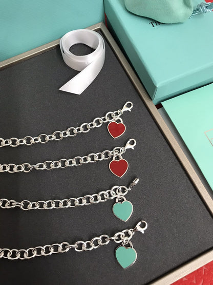 [Spark Jewels]HEART TAG BRACELET SILVER MEDIUM