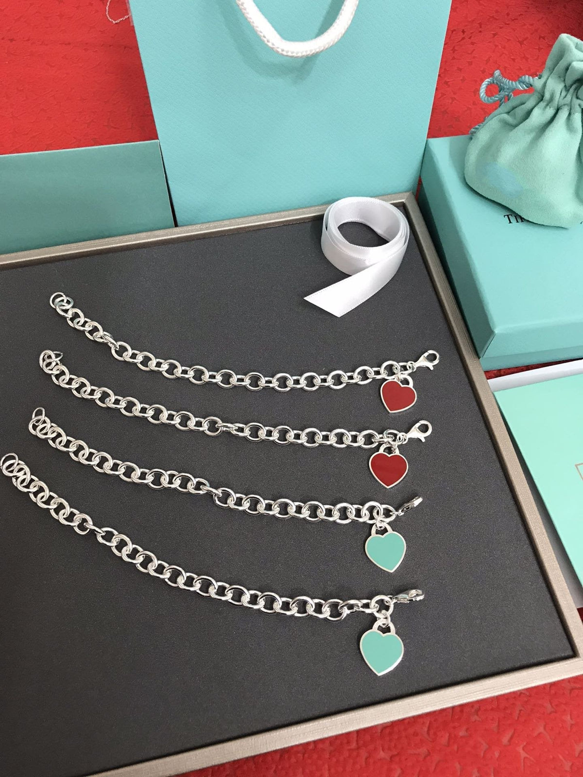 [Spark Jewels]HEART TAG BRACELET SILVER MEDIUM