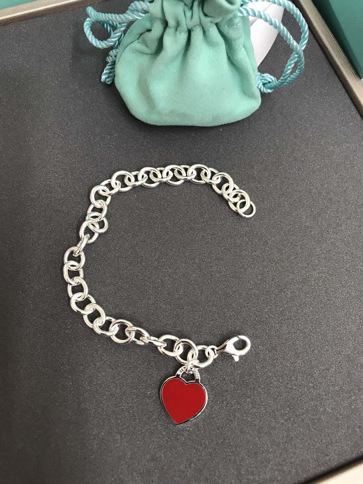 [Spark Jewels]HEART TAG BRACELET SILVER MEDIUM
