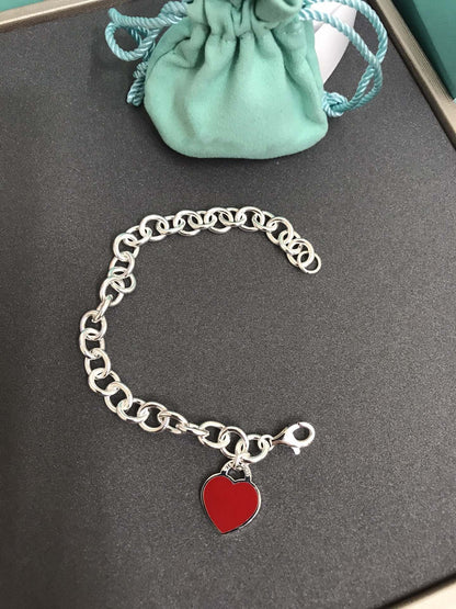 [Spark Jewels]HEART TAG BRACELET SILVER MEDIUM