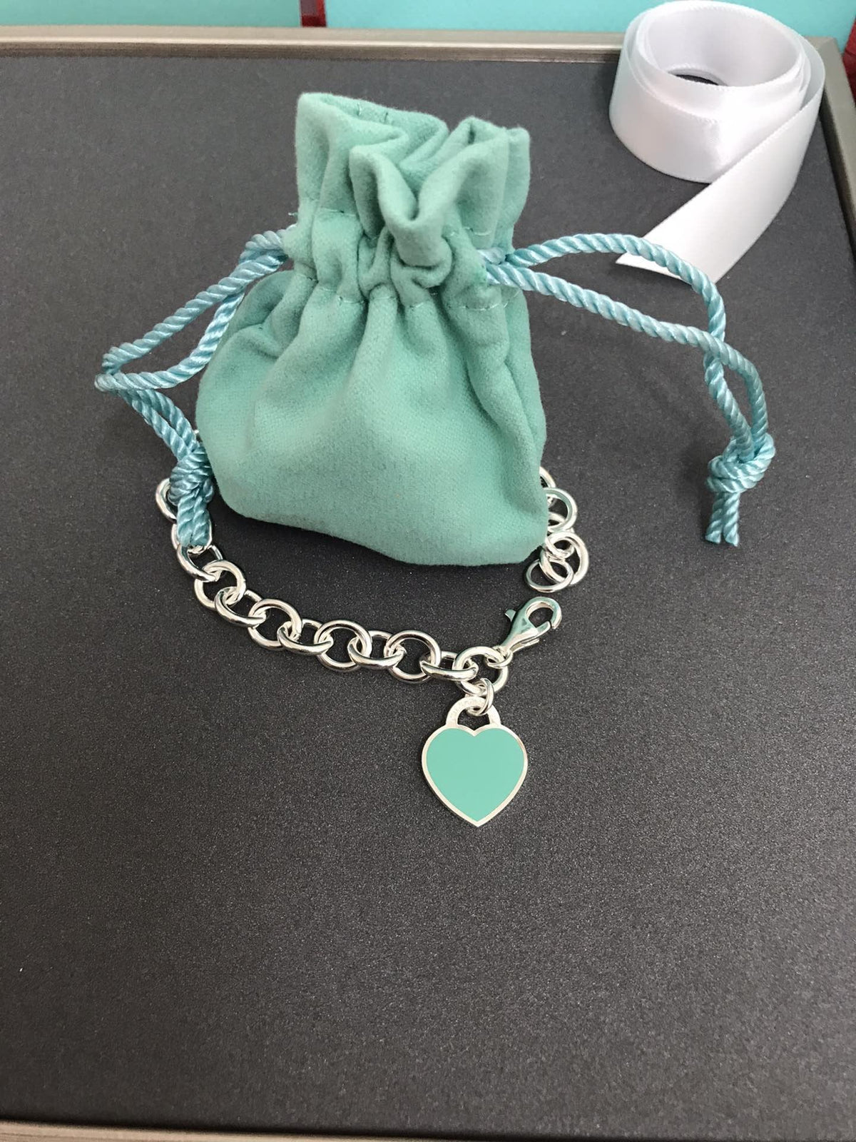 [Spark Jewels]HEART TAG BRACELET SILVER MEDIUM