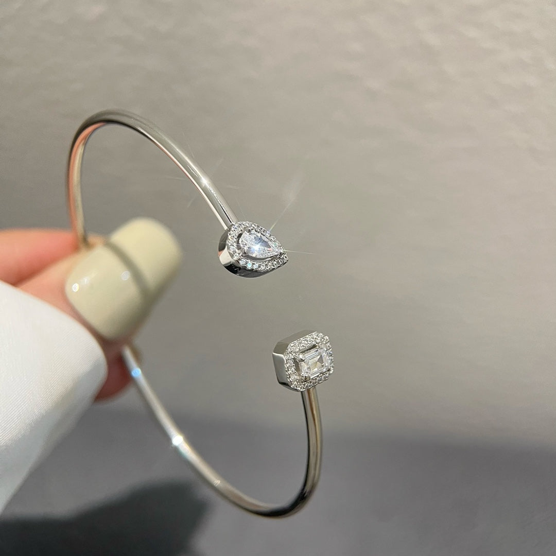 [⭐Aura]JONC FLEX MY TWIN TOI & MOI SILVER DIAMOND BRACELET