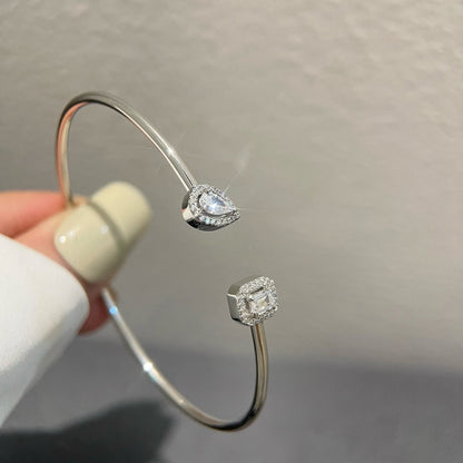 [⭐Aura]JONC FLEX MY TWIN TOI & MOI SILVER DIAMOND BRACELET