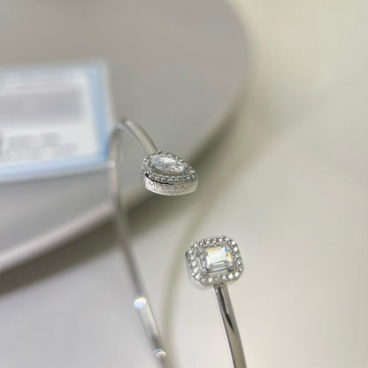 [⭐Aura]JONC FLEX MY TWIN TOI & MOI SILVER DIAMOND BRACELET