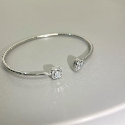 [⭐Aura]JONC FLEX MY TWIN TOI & MOI SILVER DIAMOND BRACELET