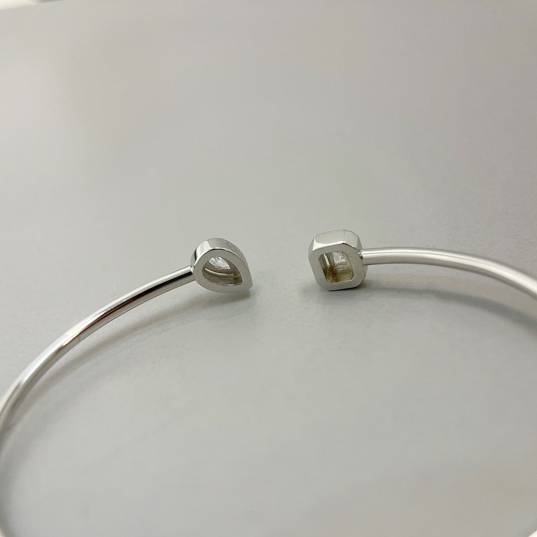 [⭐Aura]JONC FLEX MY TWIN TOI & MOI SILVER DIAMOND BRACELET