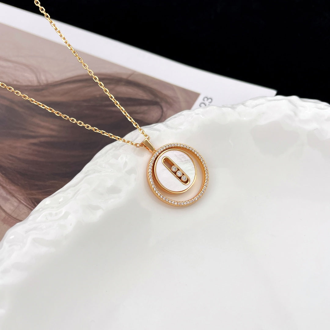 [⭐Aura]Demo MOVE MM NACRE BLANCHE DIAMOND NECKLACE