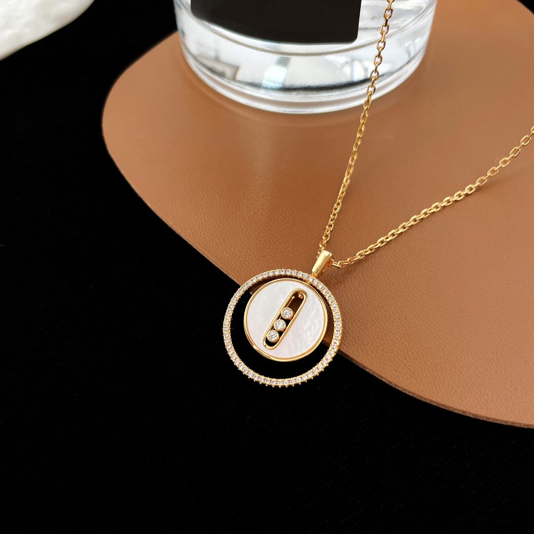[⭐Aura]Demo MOVE MM NACRE BLANCHE DIAMOND NECKLACE